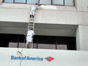 Pressure Washing Bank of America Building
