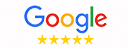 Google Logo with 5 Yellow Stars underneath