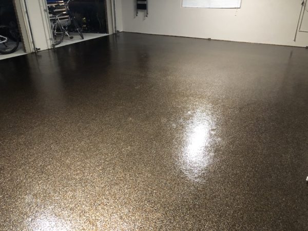 Garage Floor Coating After Second Application Of Top Coat