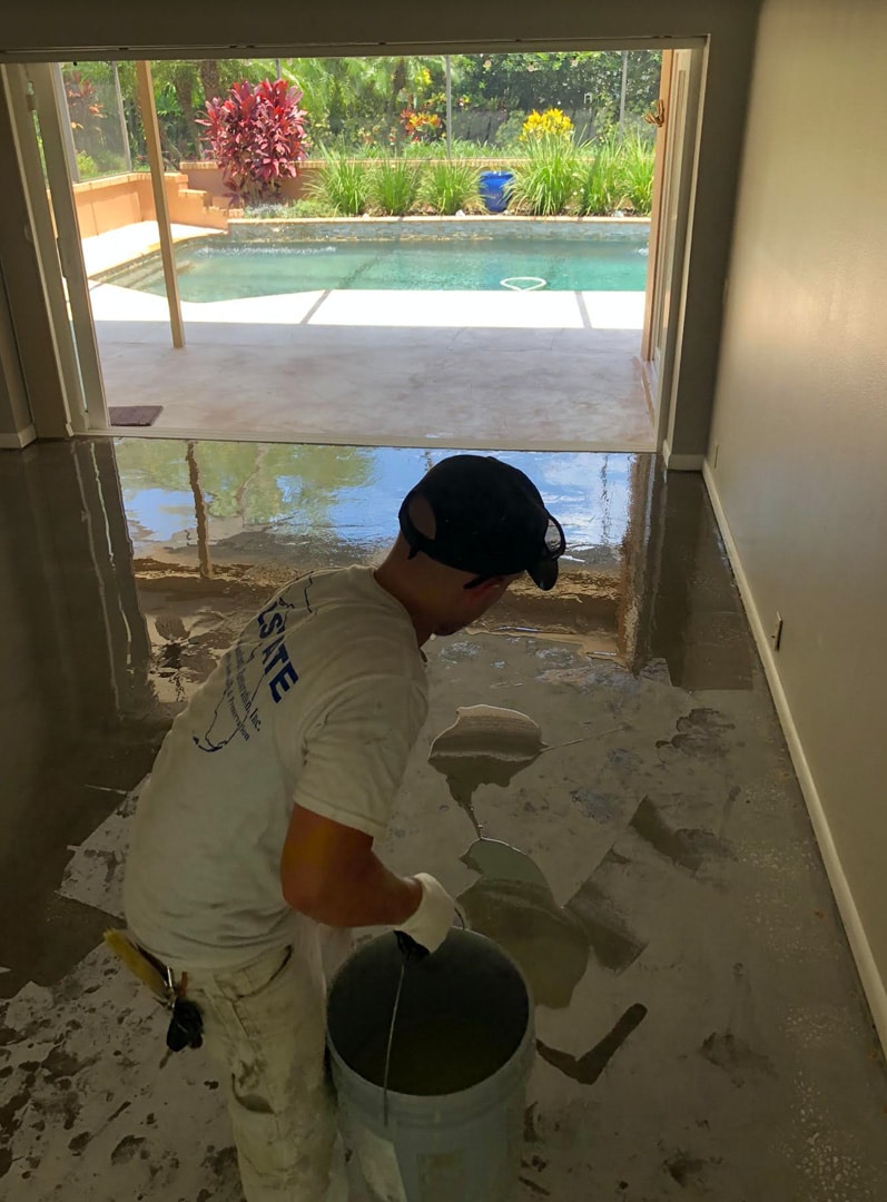 Residential Waterproofing Barrier Floor Coating In Safety Harbor Florida